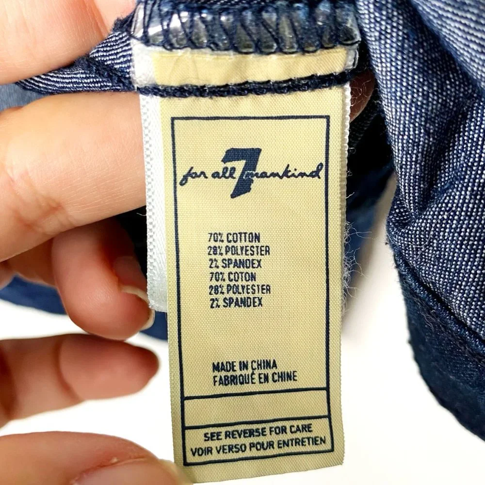 7 For All Mankind Blue Denim Jacket